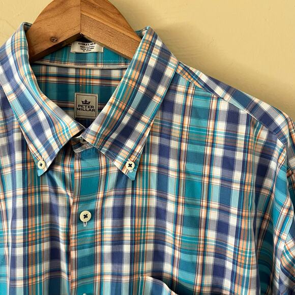 Peter Miller Men's 100% Cotton Plaid Button Down Shirt - Size XL - Picture 1 of 6